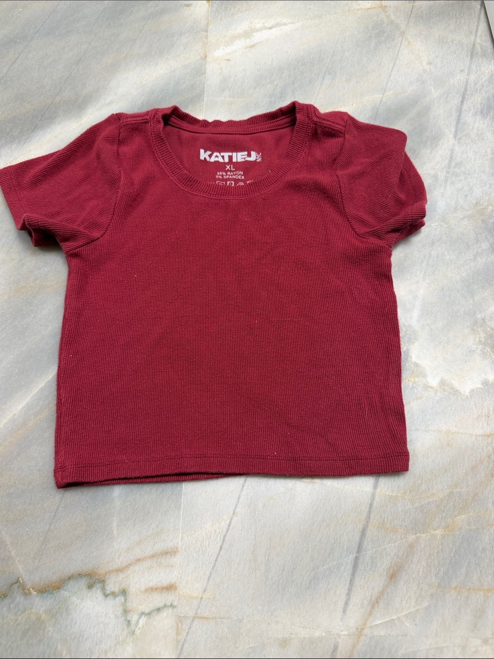 Katie J NYC Kids Short Sleeve Tee - Wine Red